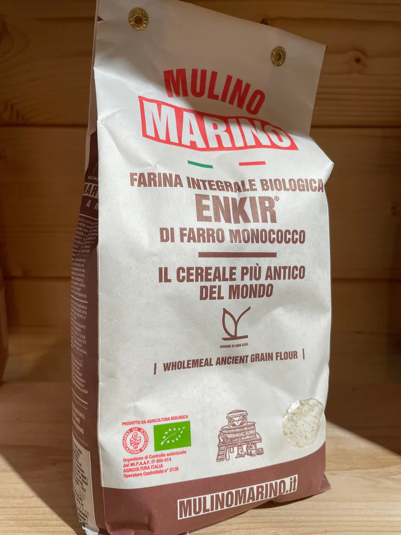 Mulino Marino Organic Enkir Wholemeal Stoneground Flour (1kg/2.2lbs)