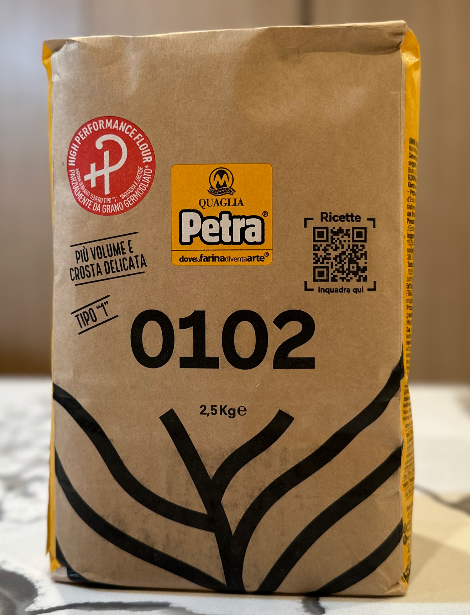 Petra 0102HP Pizza Flour (2.5kg / 5.5 lbs)