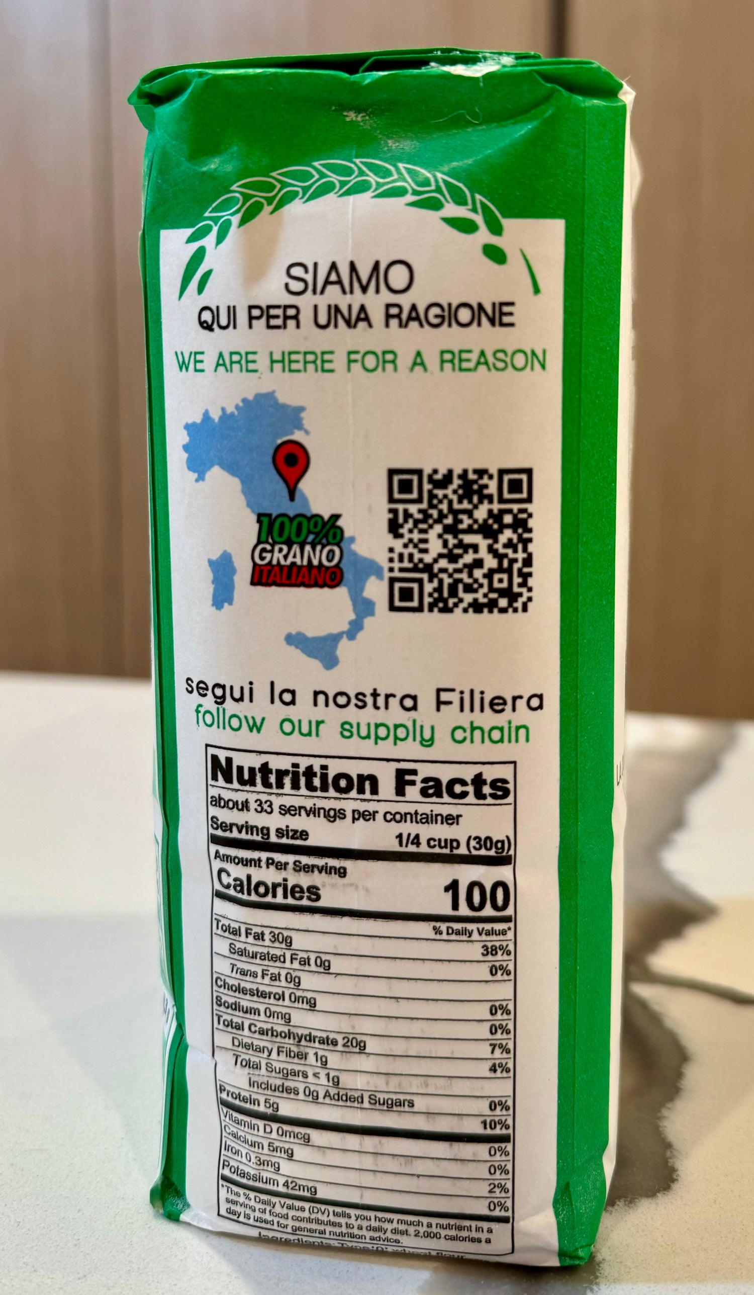 Molino Paolo Mariani Manitaly Tipo 0 Flour from 100% Italian Grains (1kg / 2.2lbs)