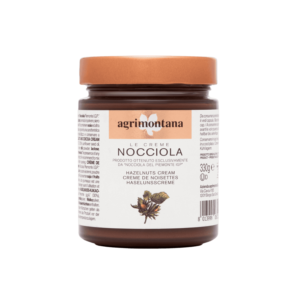 Agrimontana Hazelnut Cream – Piedmont IGP (330g)