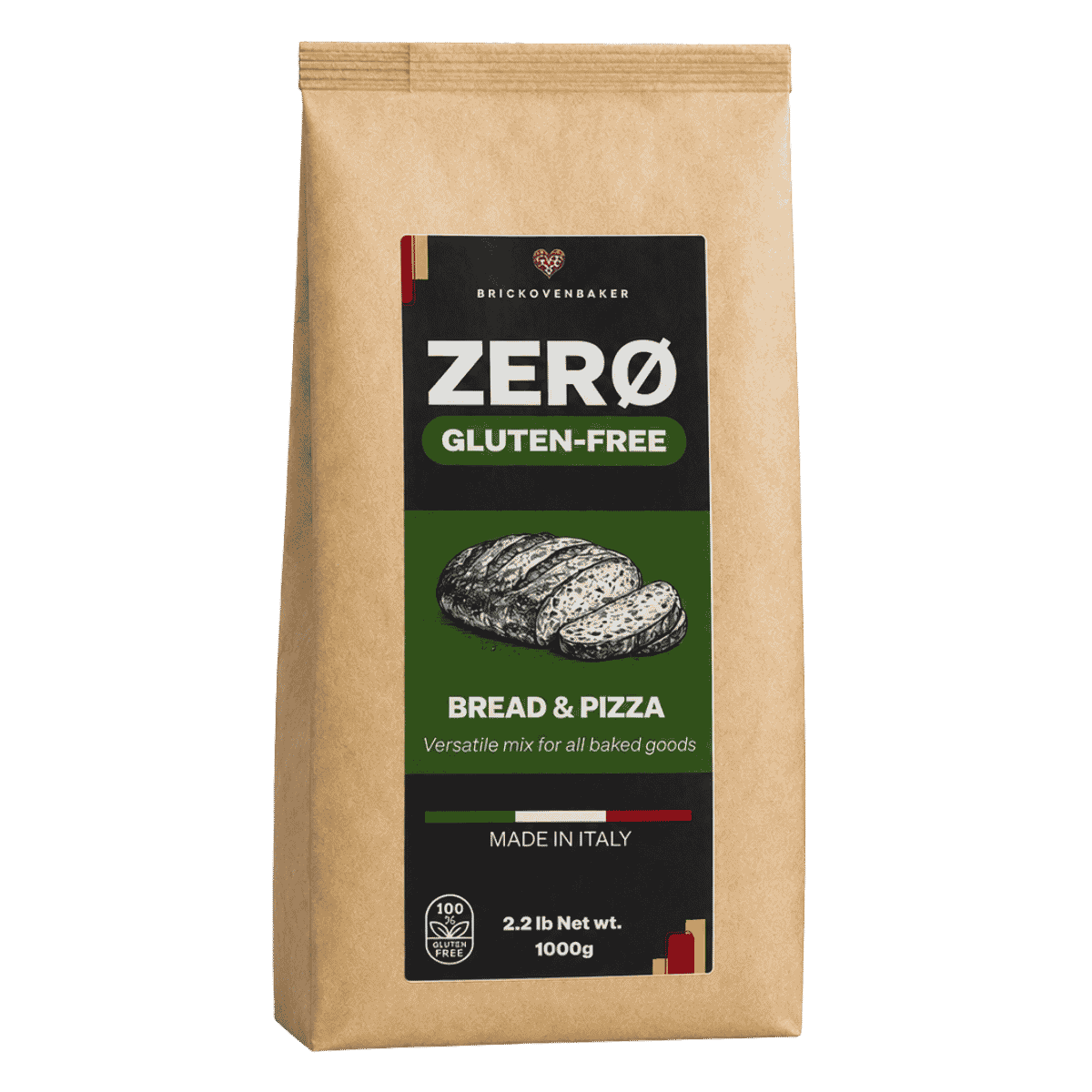 ZERO Gluten-Free Bread & Pizza Flour Mix – Made in Italy (1kg/2.2lbs)