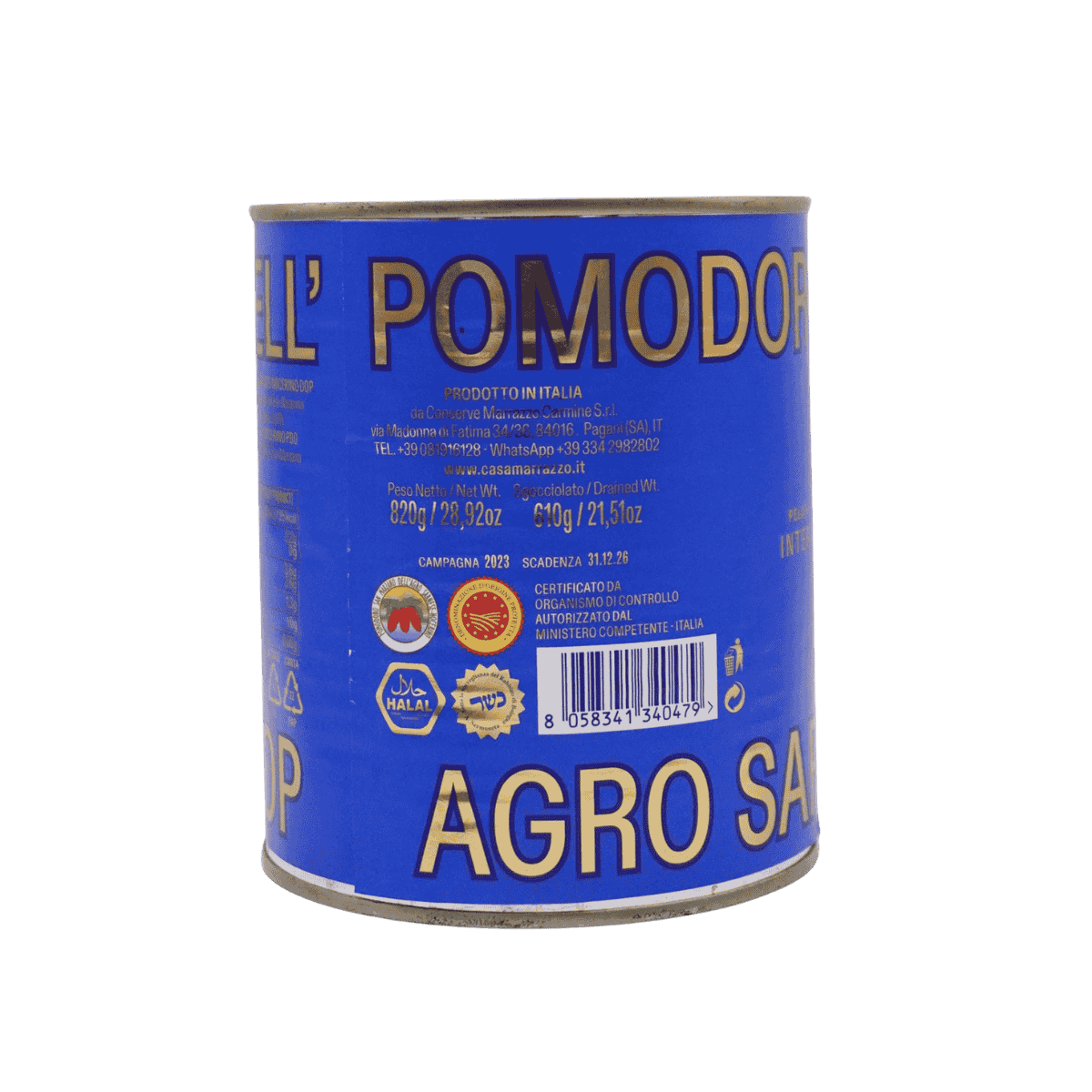 Casa Marrazzo San Marzano DOP Peeled Tomatoes (28oz)