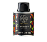 Can of Alazzo di Orgina chili pepper flavored olive oil on a white background