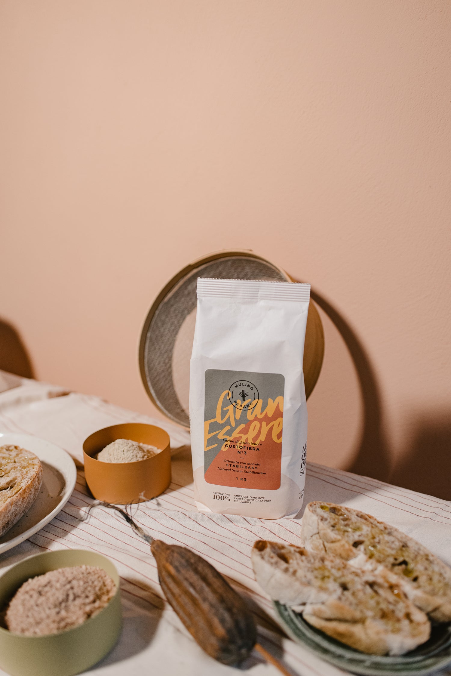 Mulino Padano GranEssere Gustofibra N°3 – Wholemeal (1kg)