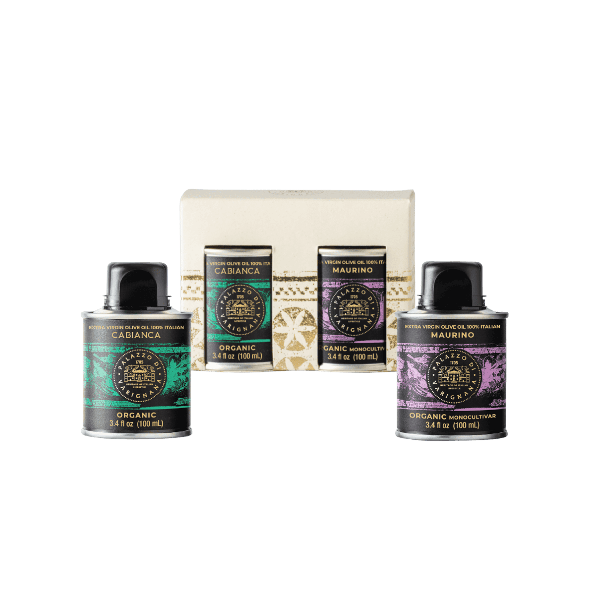 Duo - Cabianca & Maurino Organic extra virgin olive oil tasting & gift set 2x100ml