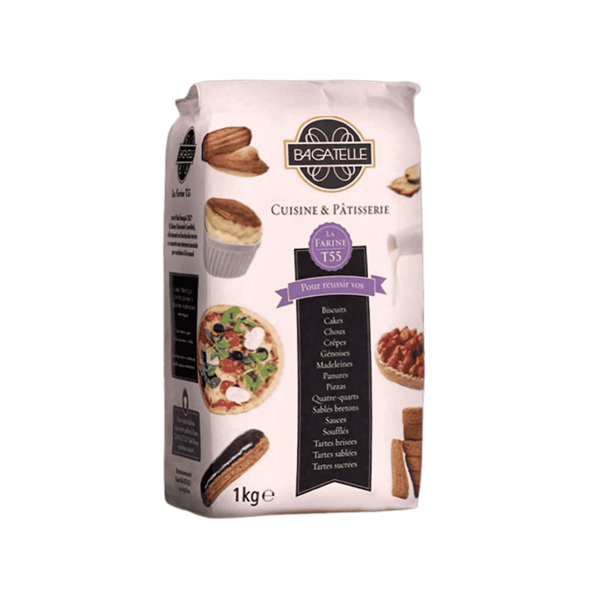 farine ファリネ　新品5個 Foricher Bagatelle T55 French All-Purpose CRC® Flour (1kg/2.2lbs