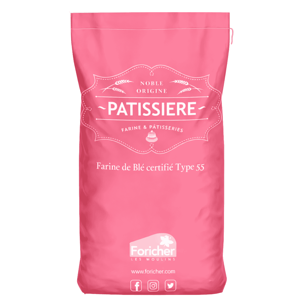 Foricher Pâtissière T55 Flour – French Pastry Flour (25kg/55lbs)