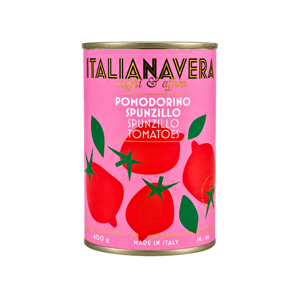 Italianavera Spunzillo cherry tomatoes in tomato juice, 400 g can — front packaging
