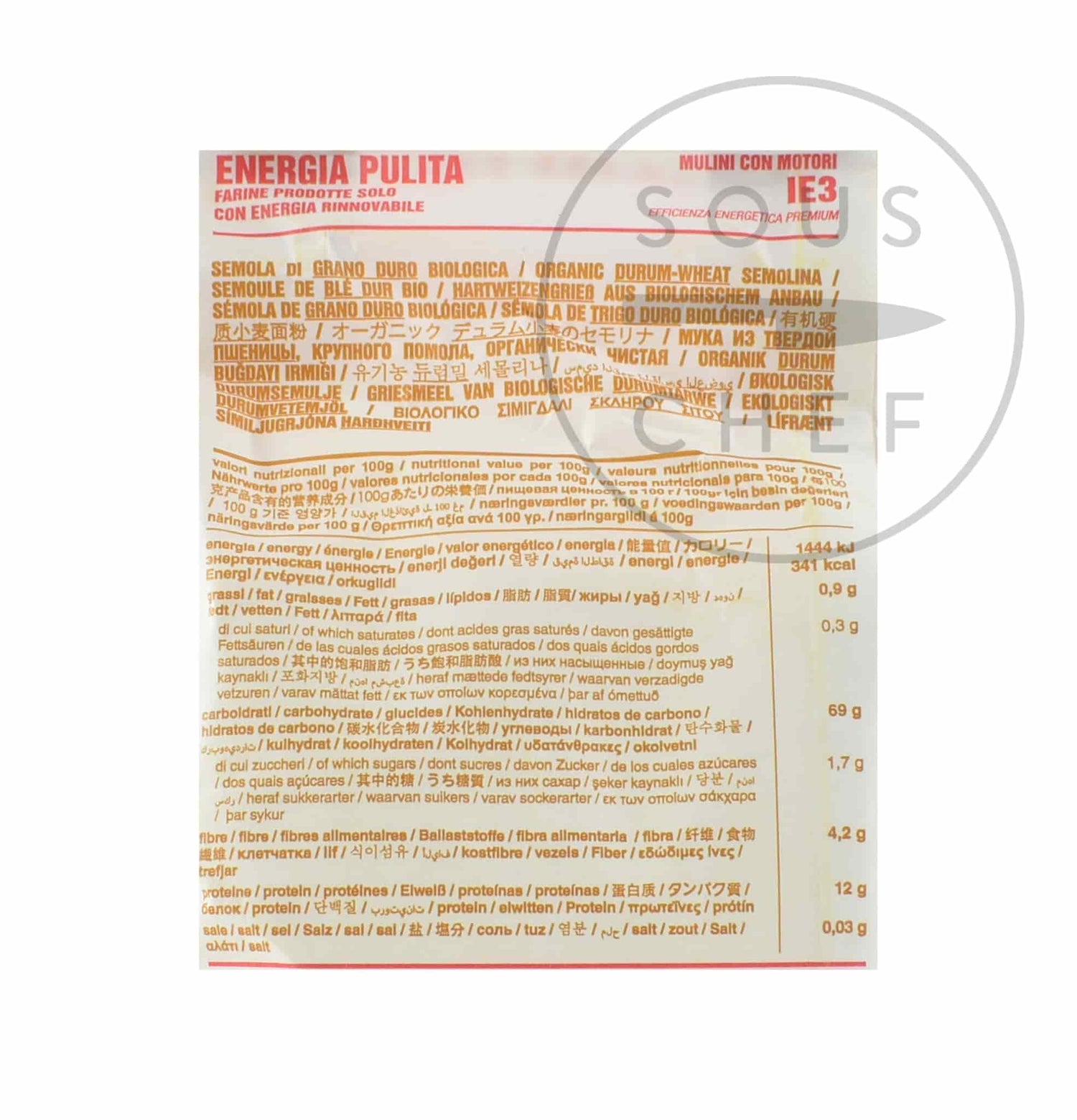 Mulino Marino Organic Durum Semola (1kg/2.2lbs)