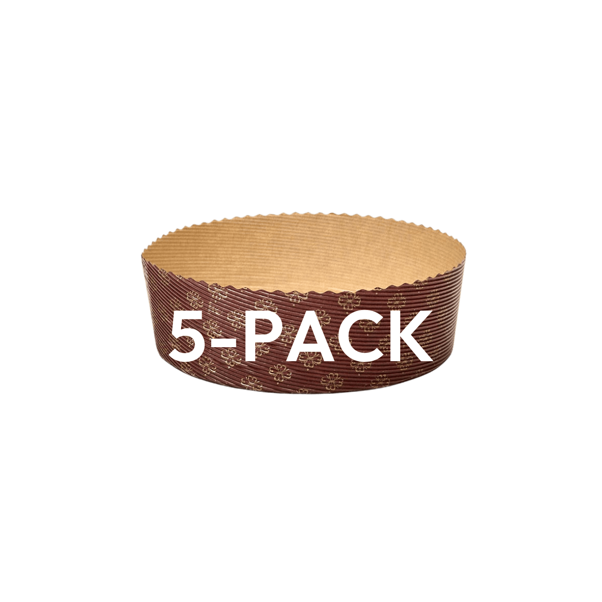 Deluxe Panettone molds (Low Shape, 750 grams, set of 5)