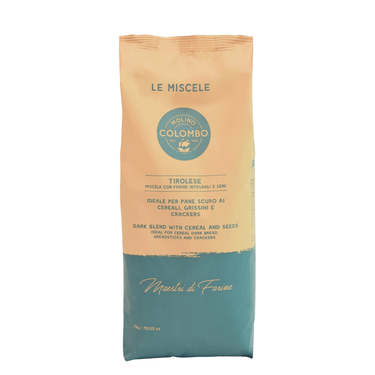 Molino Colombo Miscela Tirolese – Dark Bread Mix with Seeds (2kg/4.4lbs)