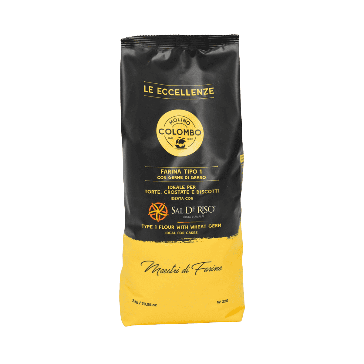 Molino Colombo Sal De Riso Type 1 Flour for Cakes, Tarts & Cookies (2kg/4.4lbs)