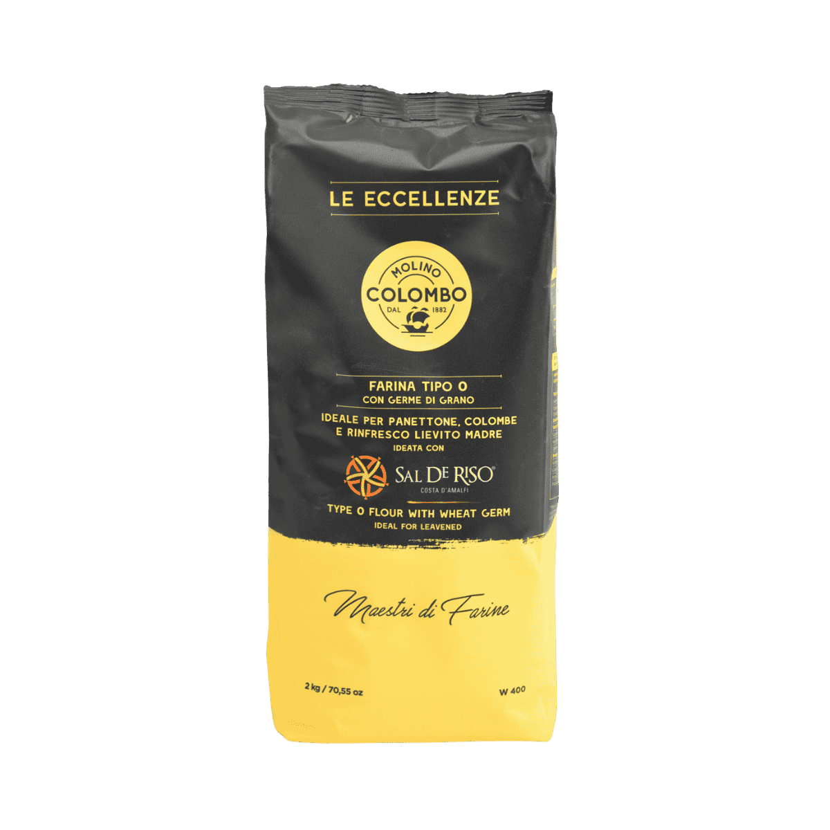 Molino Colombo Sal De Riso Type 0 Flour for Panettone, Colomba & Lievito Madre (2kg/4.4lbs)
