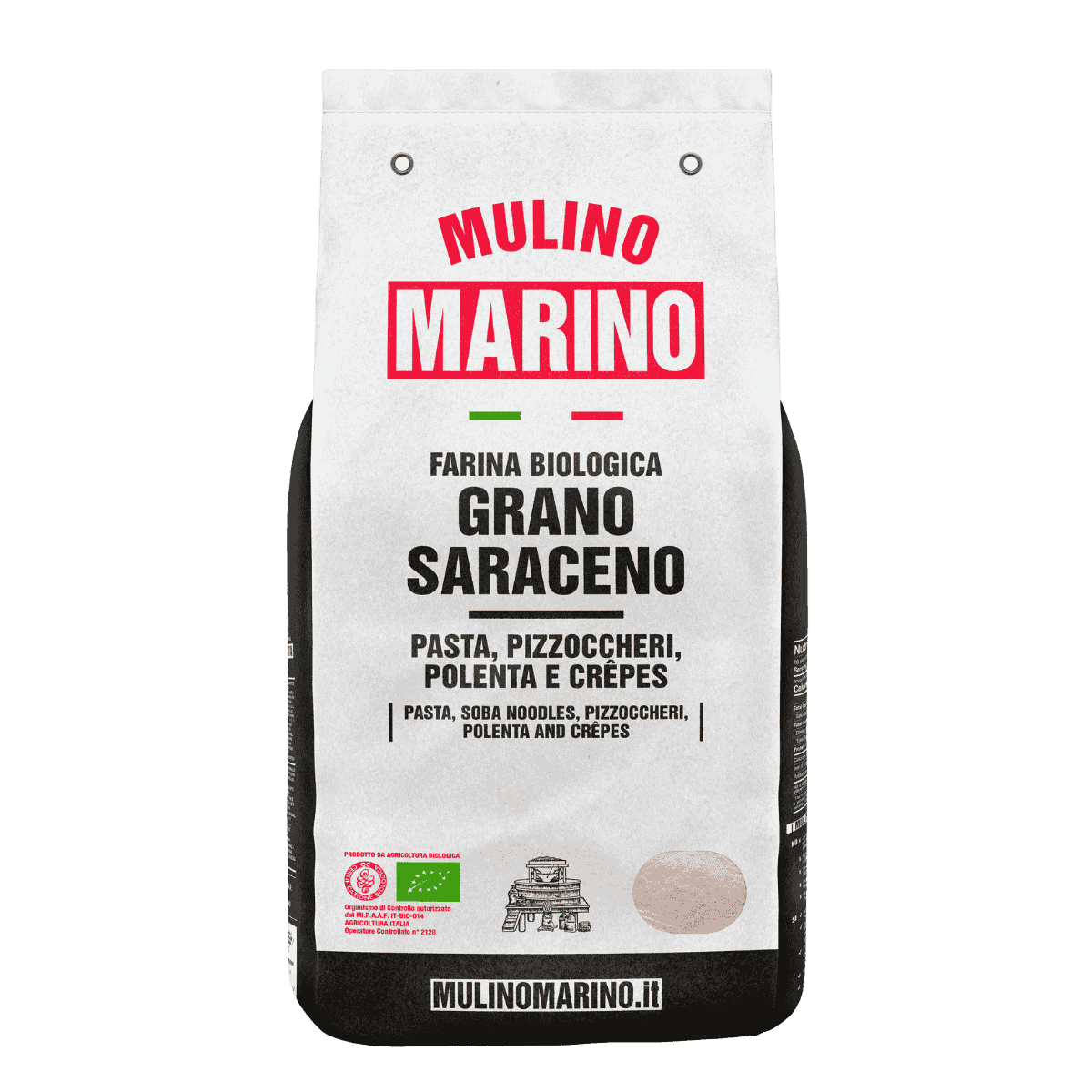 Mulino Marino Organic Stone-Milled Buckwheat Flour (1 kg)
