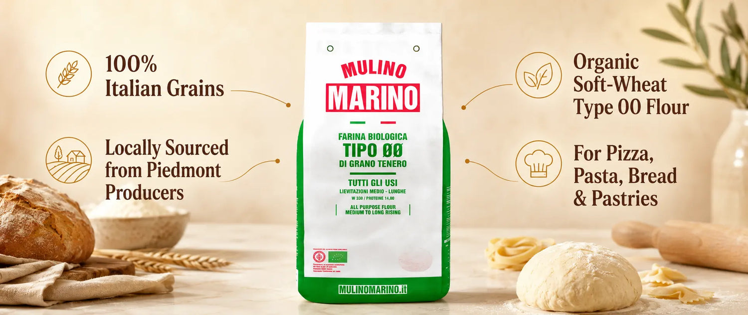 Mulino Marino Organic Type 00 – All-Purpose Italian Flour (1kg/2.2lbs) product benefits
