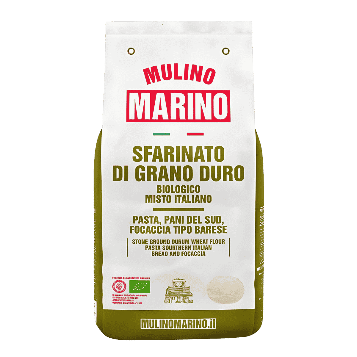 Mulino Marino Organic Sfarinato di Grano Duro (1kg/2.2lbs)