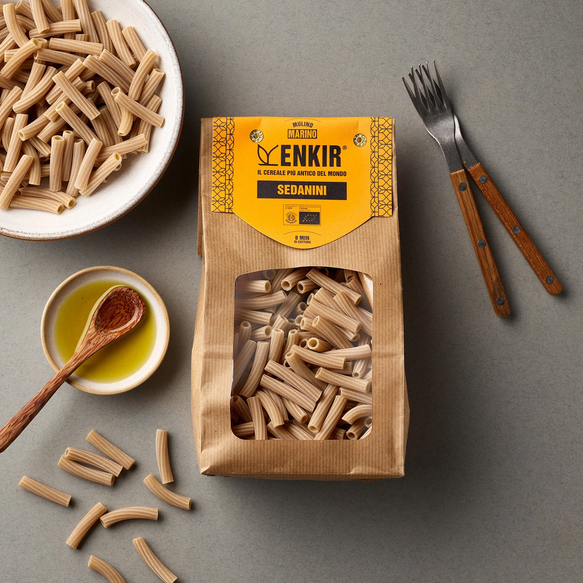 Mulino Marino Organic Enkir Sedanini Pasta 500g