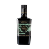 Bottle of Italian extra virgin olive oil on a white background