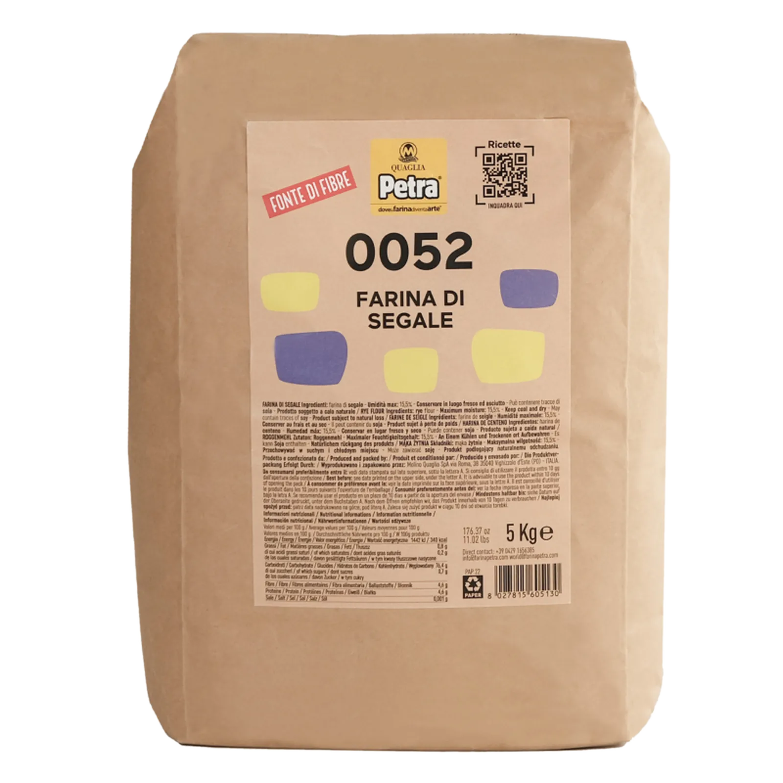 Petra 0052 — White Rye Flour (5kg/11lbs)