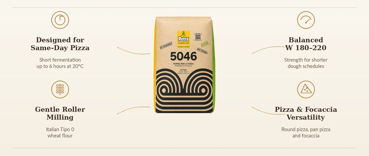 Petra 5046 Allegra Tipo 0 Pizza Flour (12.5 kg / 27.6 lb) product benefits