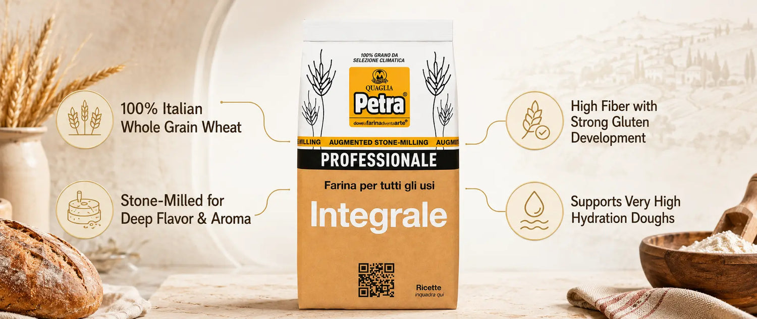 Petra Integrale Stone-Milled Whole Grain Flour (1kg/2.2lbs) product benefits