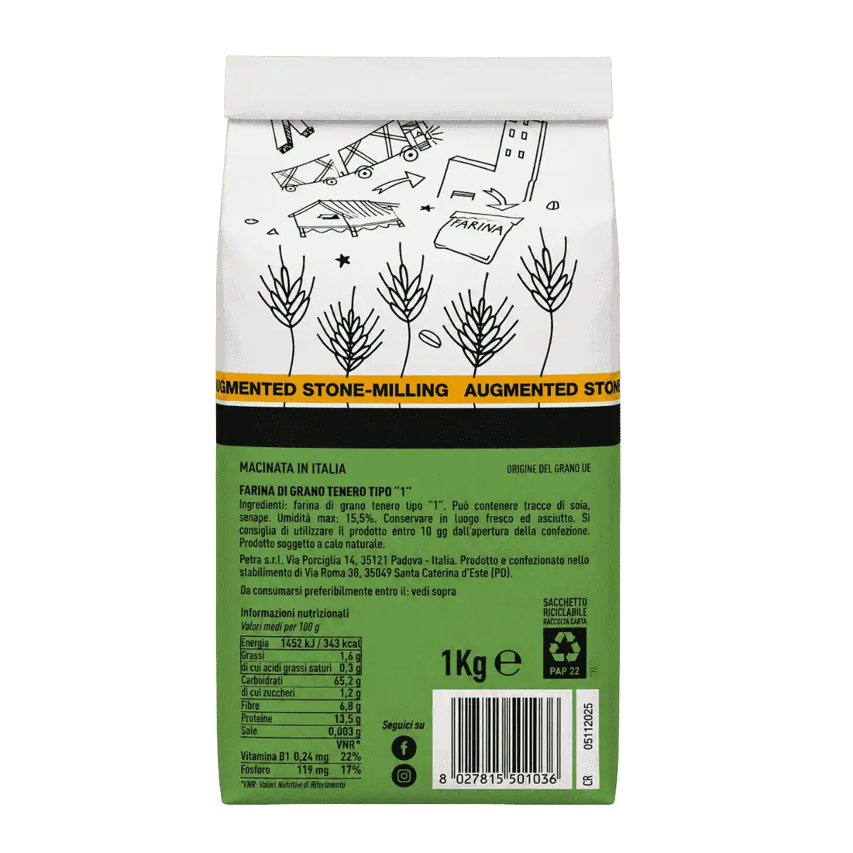 Petra 3 Bread & Focaccia Tipo 1 Flour (1kg2.2lbs)