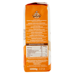 Bag of Caputo flour with nutritional information on a white background