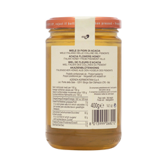 Jar of honey with a label