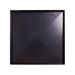 Black square pizza pan on a white background