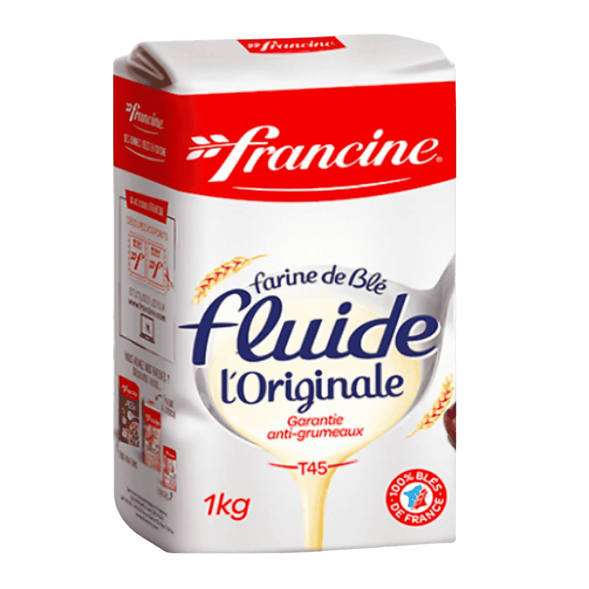 Francine Fluide T45 Wheat Flour for Crêpes, Waffles & Pastries (1 kg/2.2lbs)