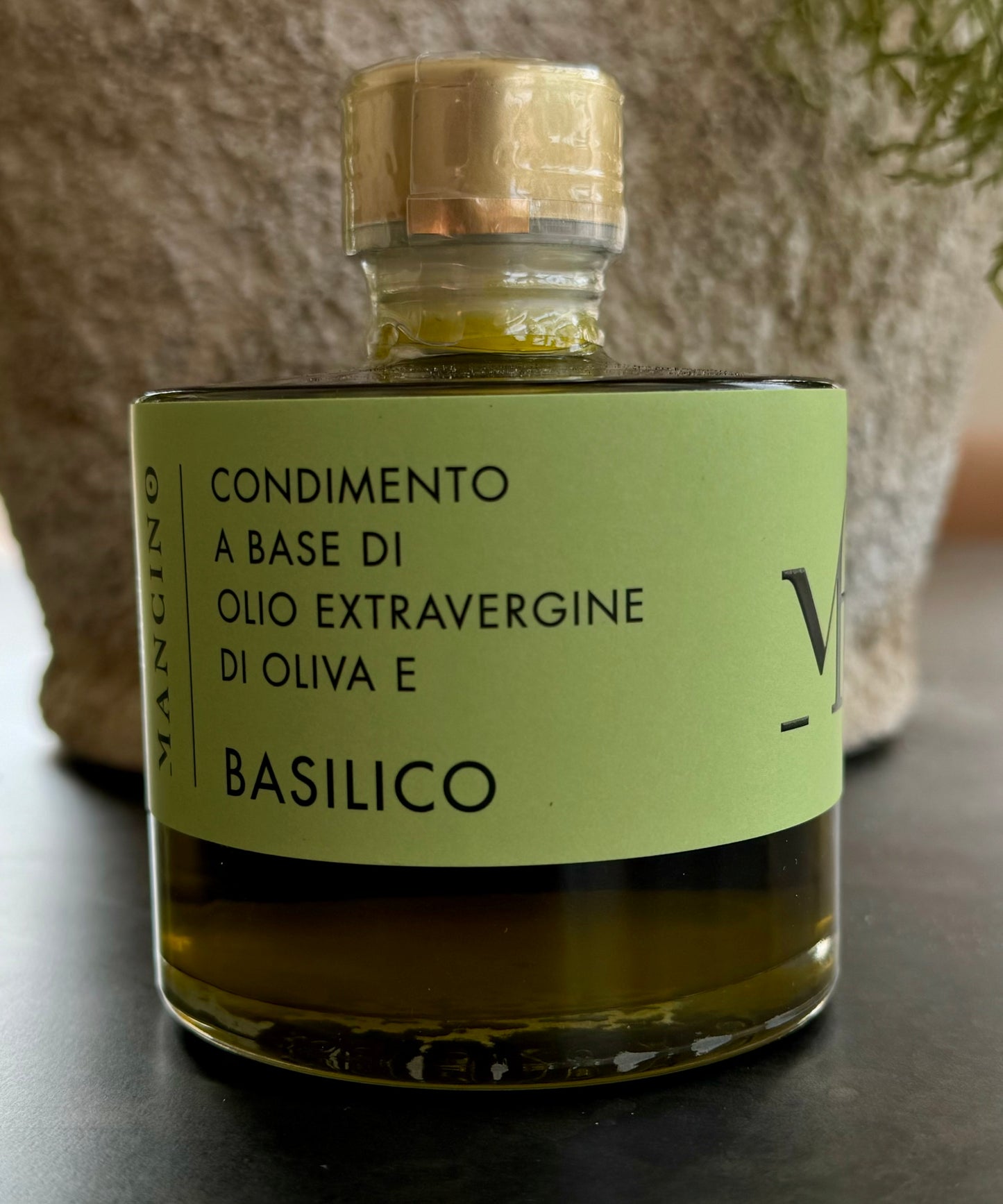 Basil-Infused extra virgin olive oil