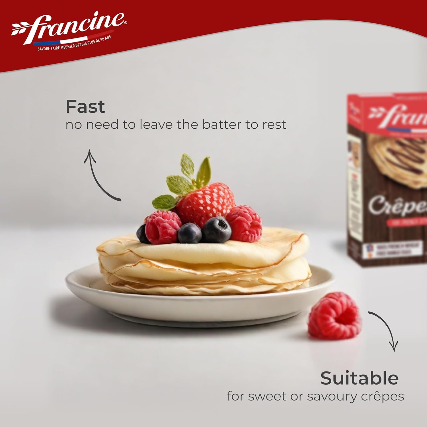 Francine French Crêpe Mix – Light, Delicate & Effortless (380gr)