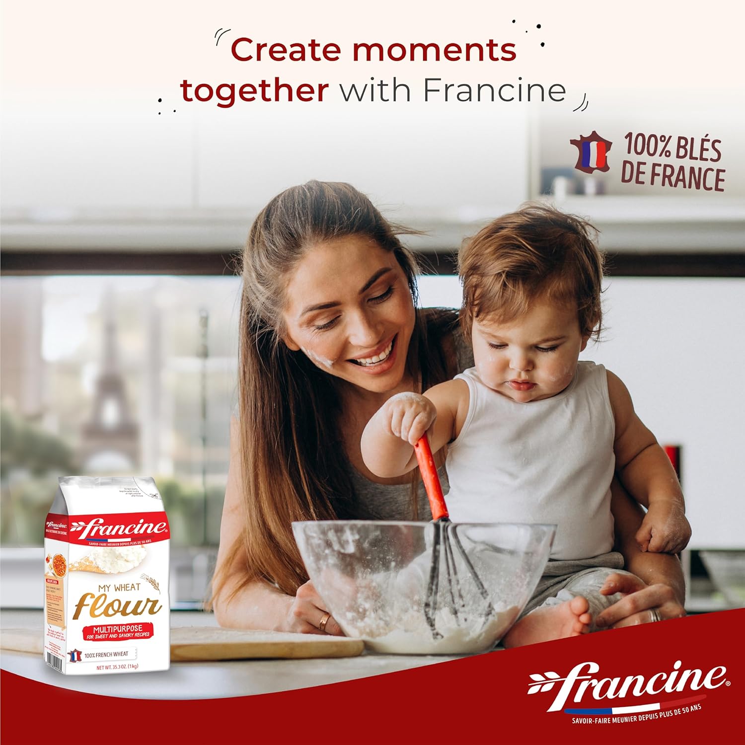 Francine T45 French All-Purpose Wheat Flour (1 kg/2.2lbs)