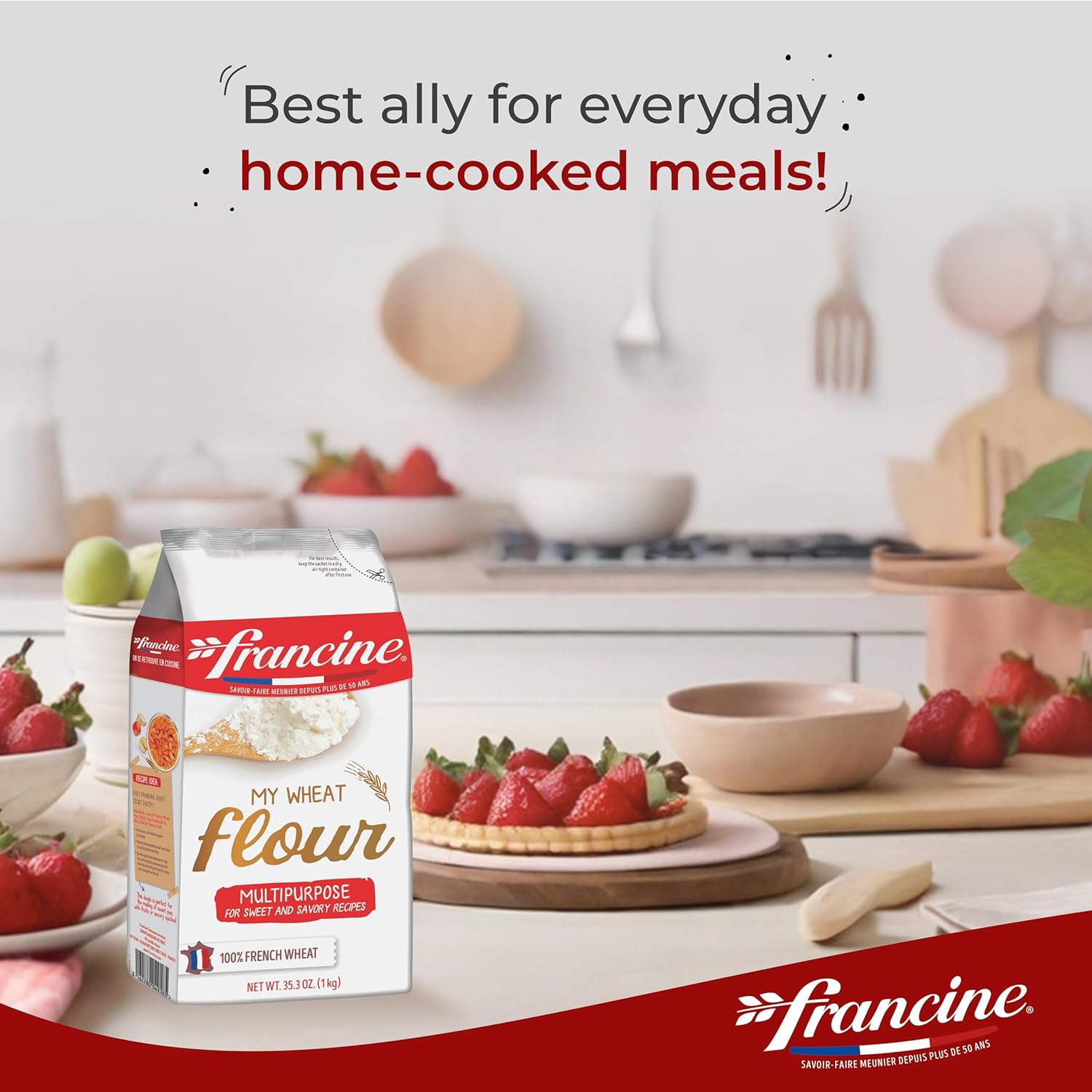 Francine T45 French All-Purpose Wheat Flour (1 kg/2.2lbs)