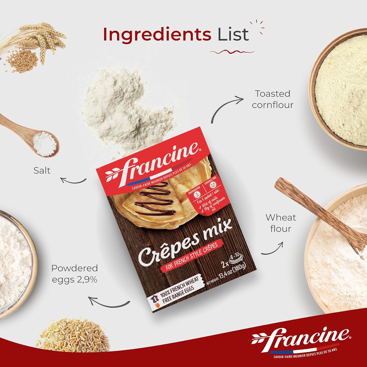 Francine French Crêpe Mix – Light, Delicate & Effortless (380gr)
