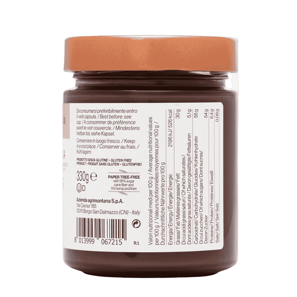 Agrimontana Hazelnut Cream – Piedmont IGP (330g)