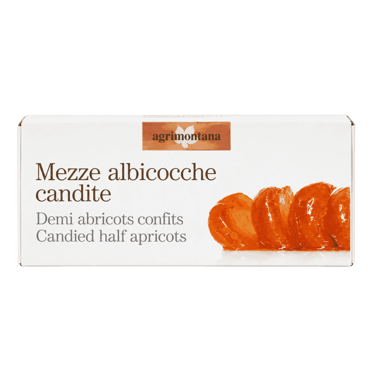 Agrimontana Candied Half Apricots – Mezze Albicocche (180g / 6.3 oz)