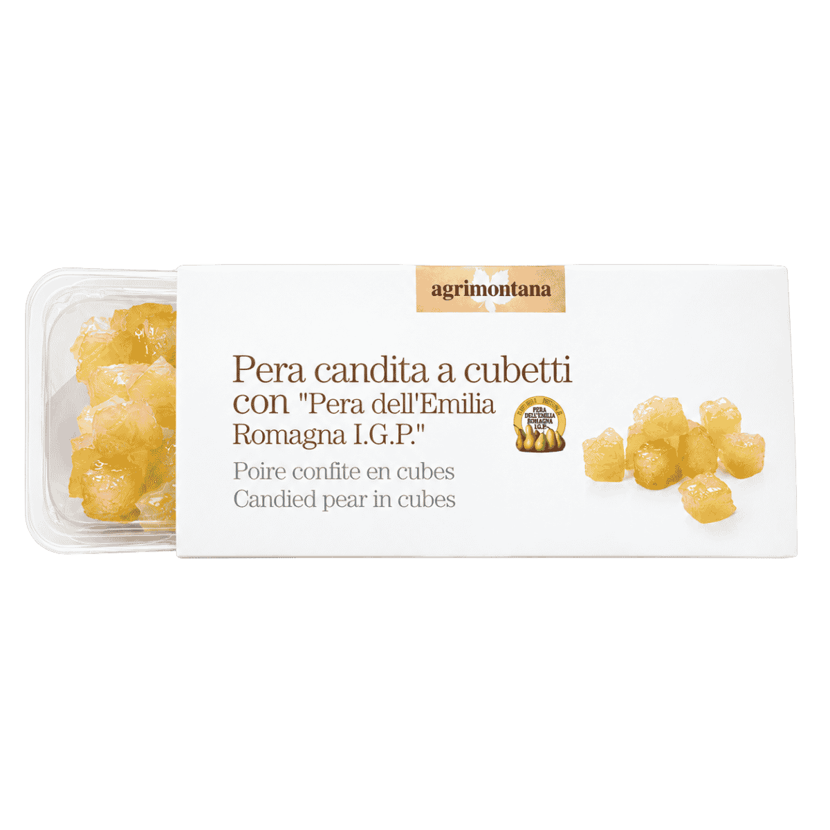 Agrimontana Candied Pera dell'Emilia Romagna PGI Pear Cubes (200g / 7.05 oz)