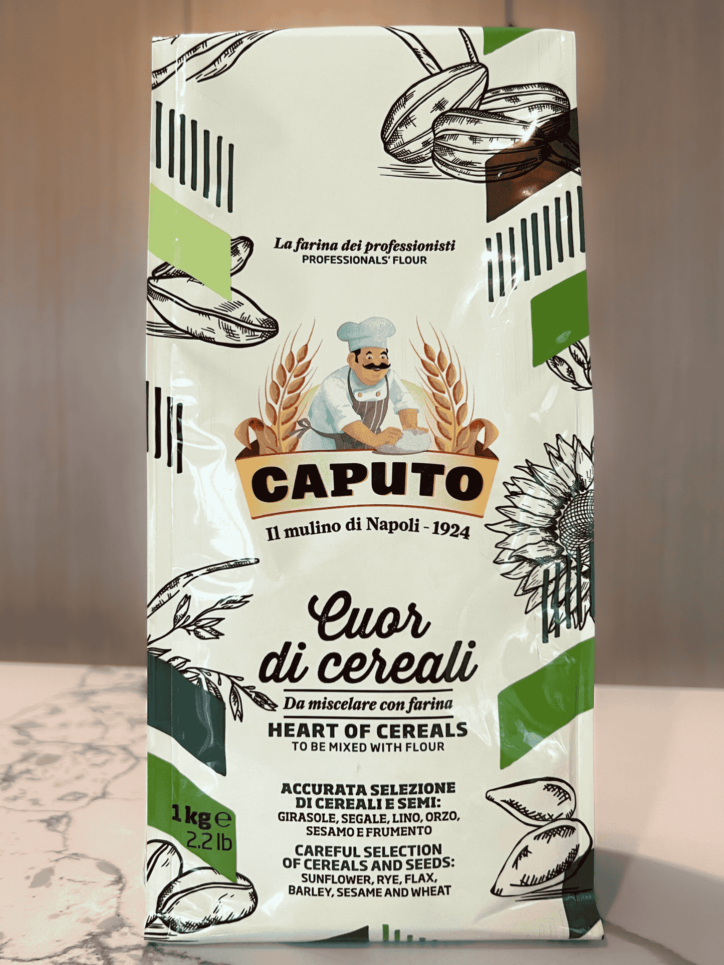 Caputo Cuor di Cereali "Heart of Cereals" Multicereal Flour 1kg / 2.2 lbs