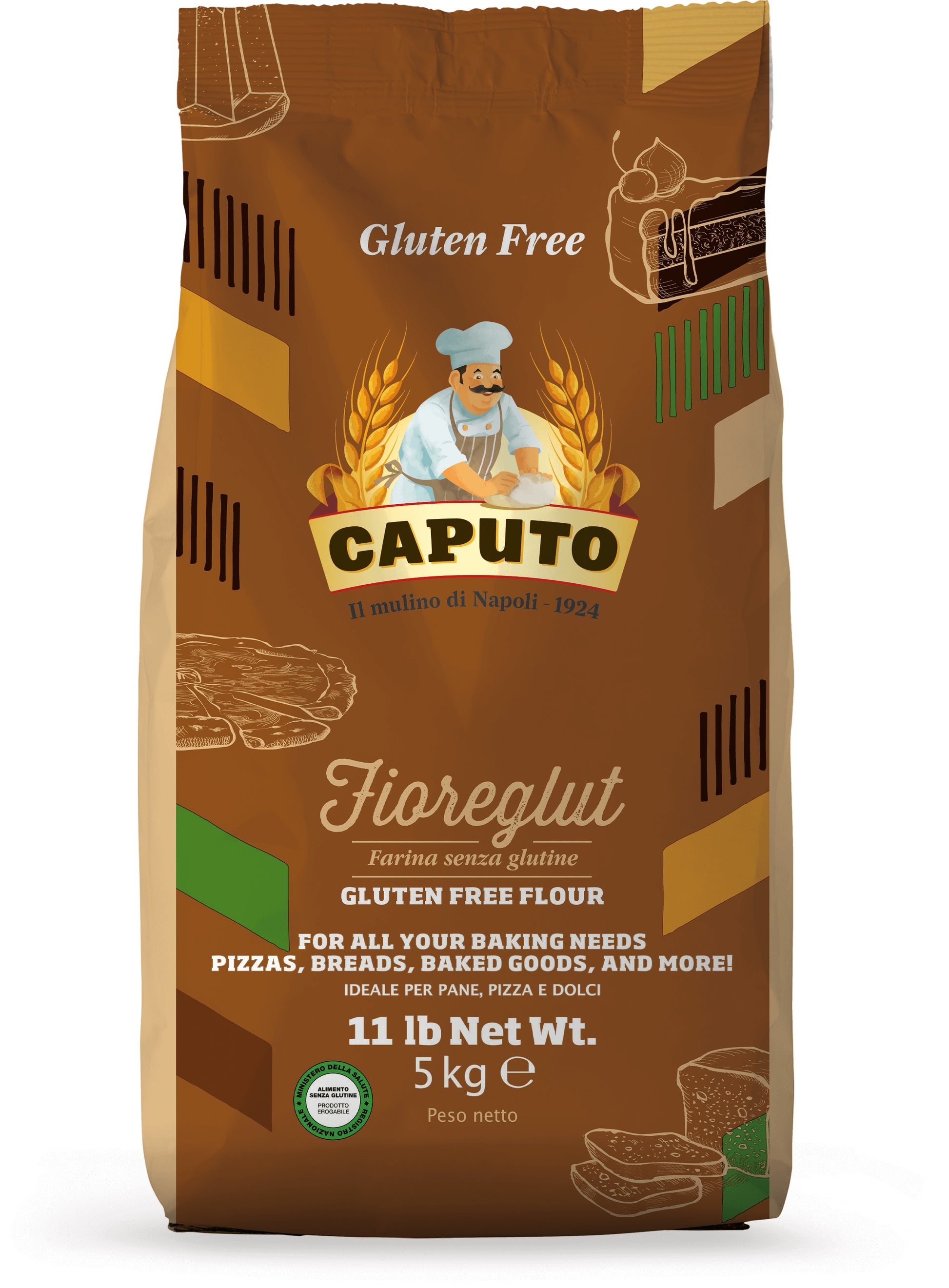 Caputo FioreGlut Gluten Free 5kg 11lbs bag front image