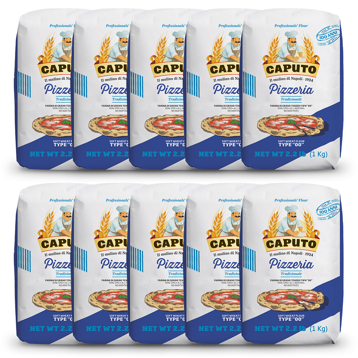 Caputo Pizzeria Flour Tipo 00 - Pack of 10 (22 LBS total)