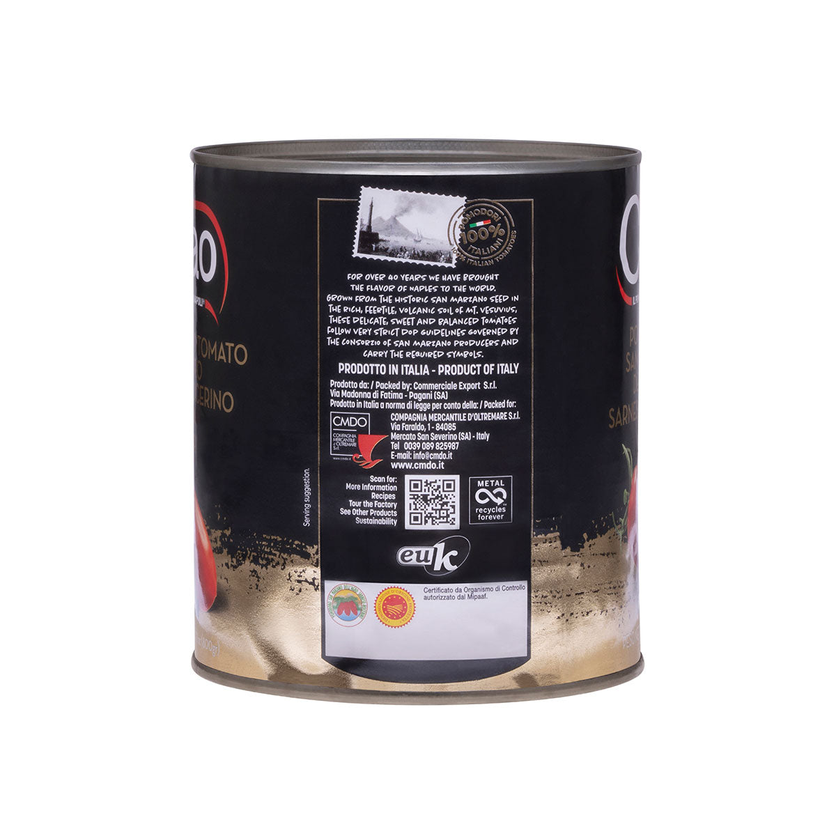 チャオイタリー　イタリア Ciao DOP San Marzano Tomatoes (28oz) – BrickOvenBaker