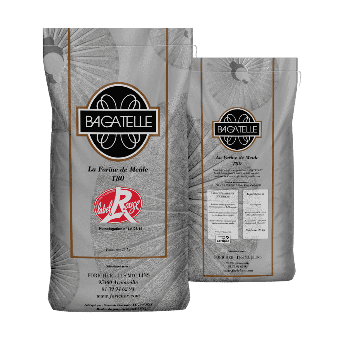 Foricher CRC T80 Stoneground French Flour (Farine de Meule) – 25kg/55lbs