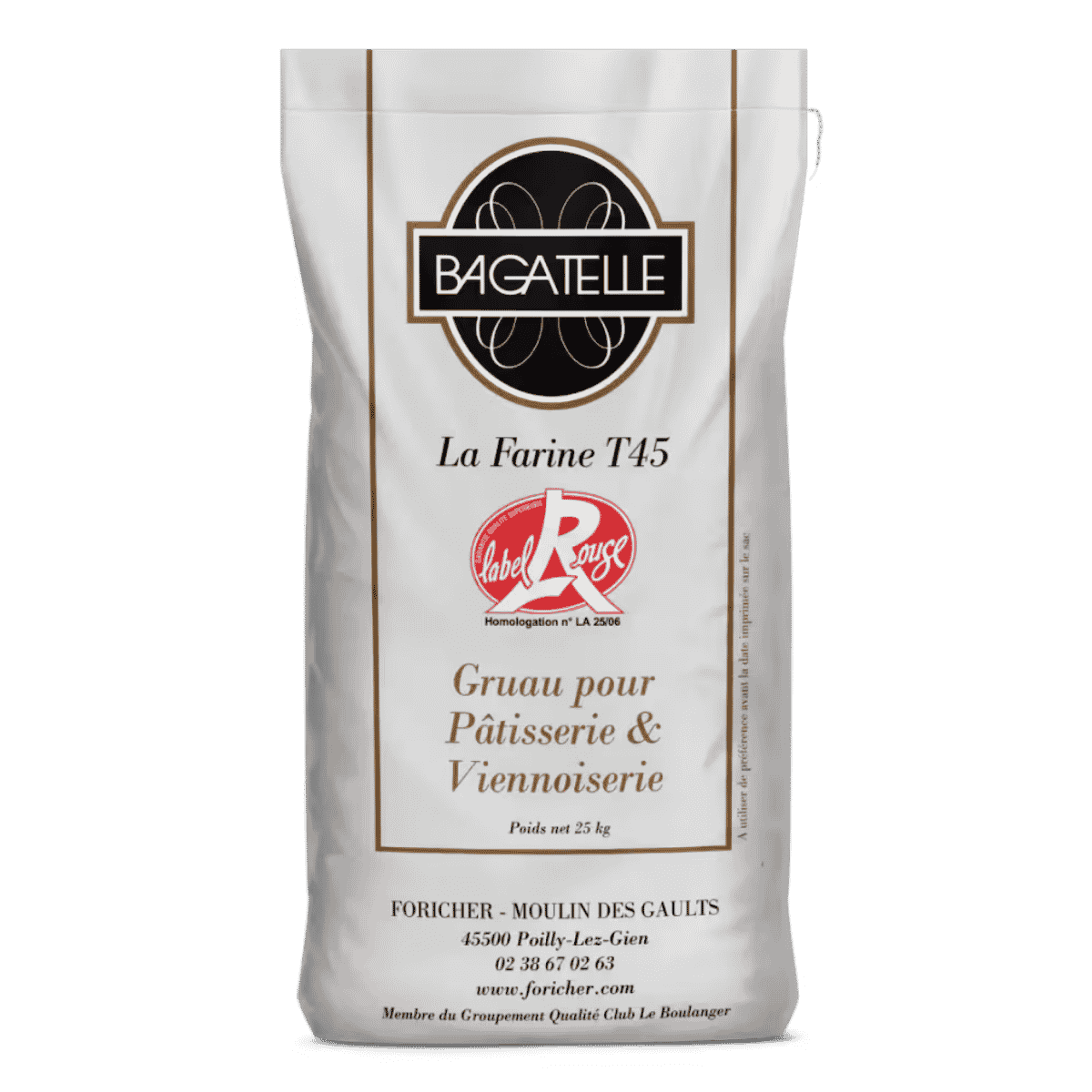 Foricher Bagatelle T45 French Croissant Flour Farine de Gruau CRC® (25kg/55lbs)