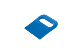 Blue plastic tool on a black background