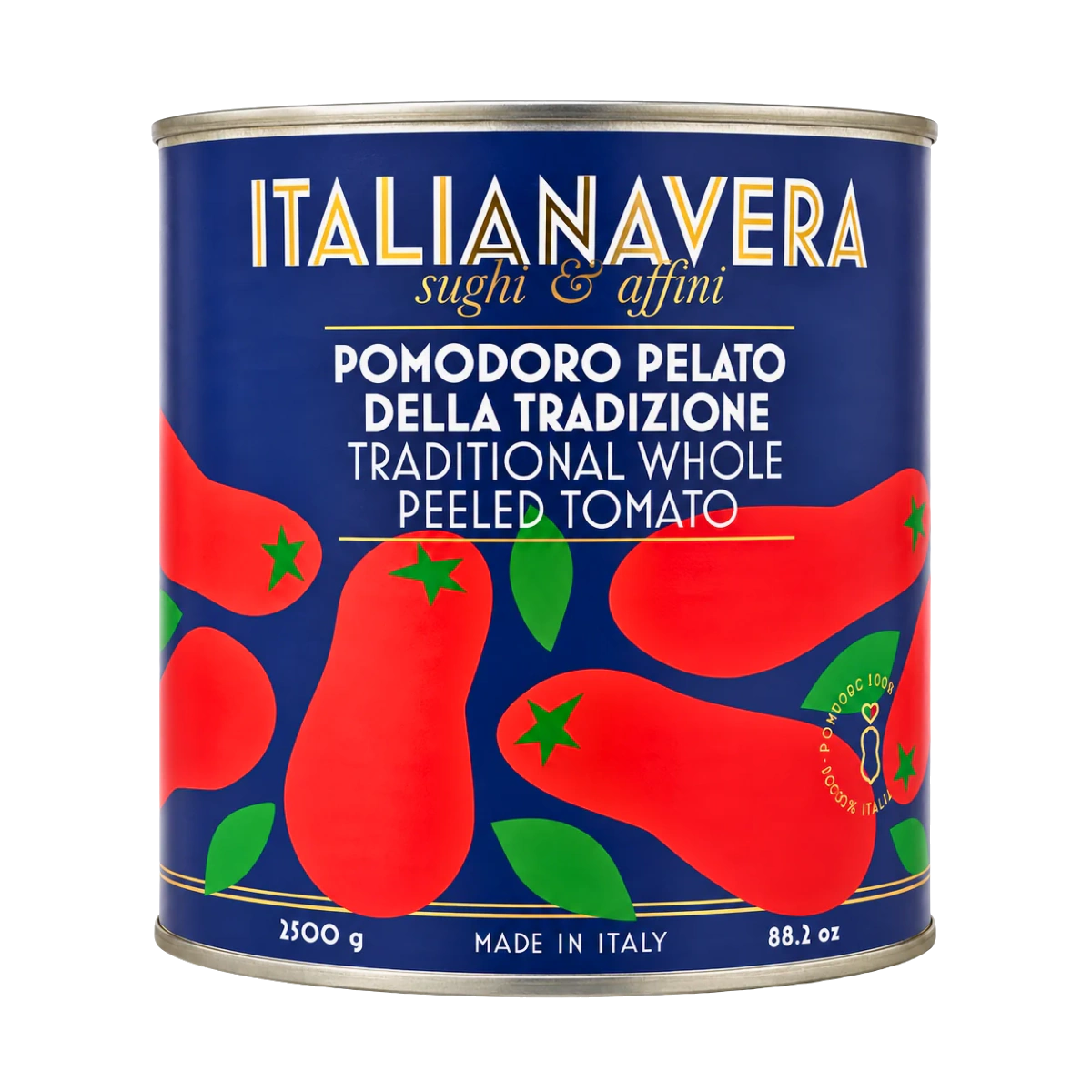 Italianavera Traditional Whole Peeled Tomatoes, 2.5 kg can — front packaging