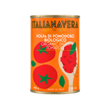 Italianavera Organic Chopped Tomatoes (polpa), 400 g can — front packaging