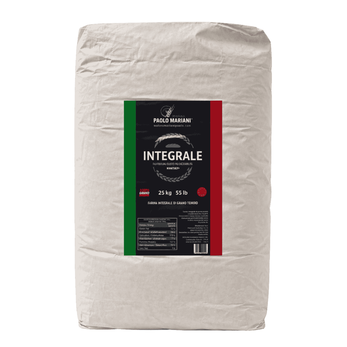 Molino Mariani Manitaly Integrale - Whole Wheat Manitoba flour from 100% Italian grains (25kg / 55 lbs)