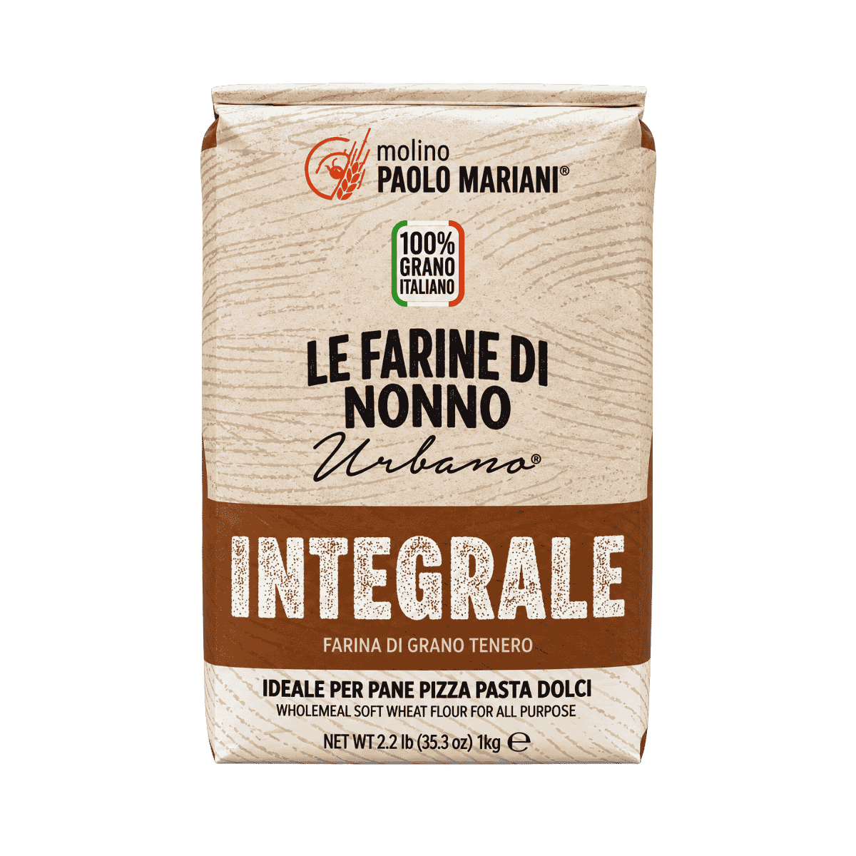 Molino Paolo Mariani Whole Wheat Flour (Integrale) - 1kg / 2.2lbs