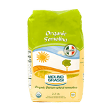 Molino Grassi Organic Durum Wheat Semolina – Italian Semolina for Pasta, Bread & Pizza (2.2 lb)